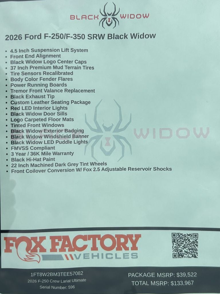 2026 Ford F-250SD Black Widow